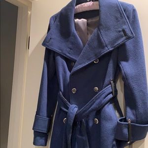 💐NWT Calvin Klein blue wool blend coat S